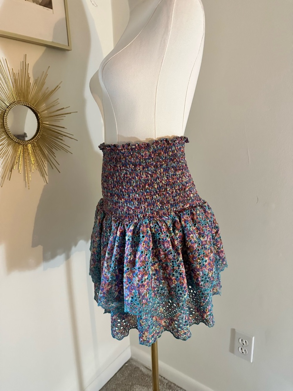 Ramy Brook Printed Tucker Skirt Medium - Picture 7 of 11